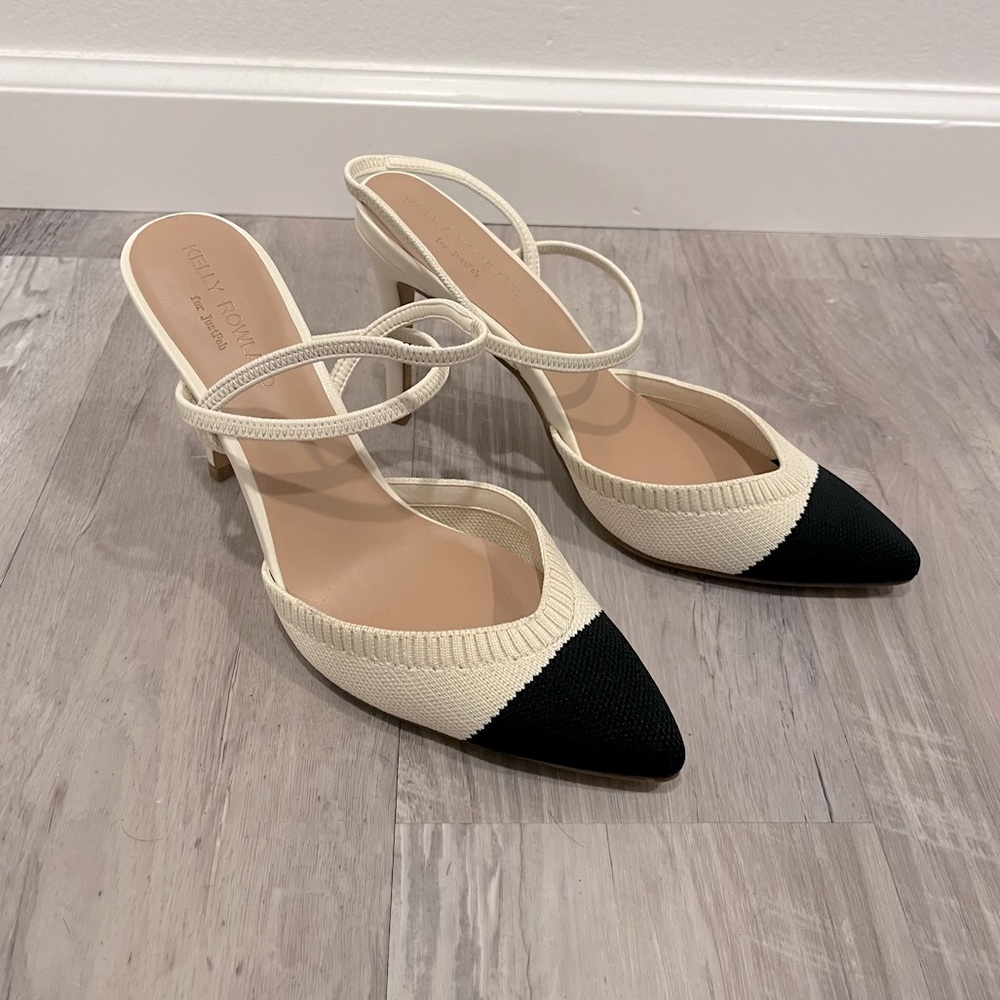 NWT Kelly Rowland White and Black Pumps